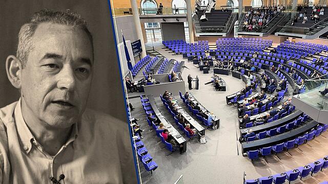 Blick in den Plenarsaal des Bundestags