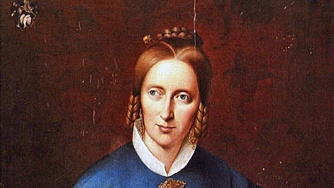 Sie gehörte zu Carl Schmitts literarischen Vorbildern: Annette von Droste-Hülshoff (1797-1848, Porträt von Johann Sprick).