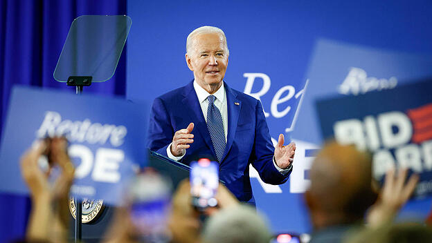 US-Präsident Joe Biden bei einer Pro-Abtreibungskundgebung in Tampa, Florida