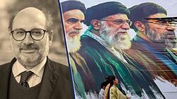 Plakat mit iranischer Führungsdynastie im Kaschmir