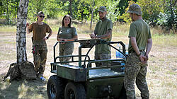 Ein sogenanntes Unmanned Ground Vehicle (UGV)