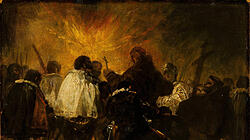 Goya „Nachtszene aus der Inquisition“