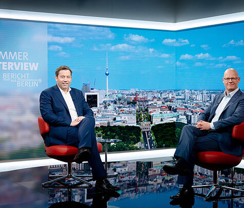 ARD-Sommerinterview, Lars Klingbeil, Matthias Deiß