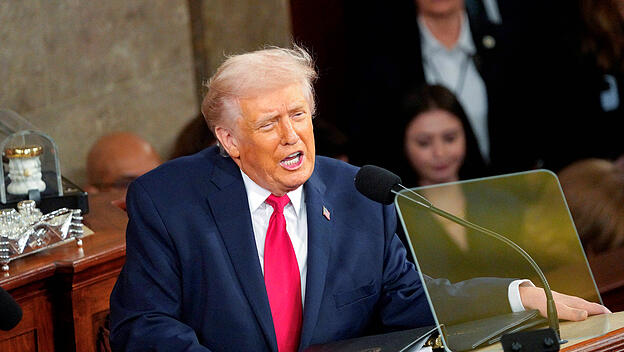 US-Präsident Donald Trump bei seiner Rede zur Lage der Nation