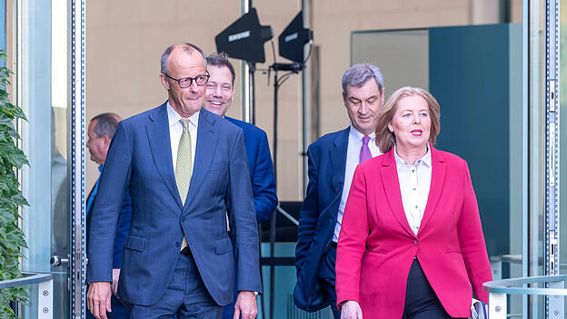 Regierungsspitzen Merz, Klingbeil, Söder, Bas