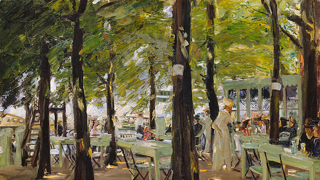 Biergarten „De Oude Vink“ bei Leiden (1905): Max Liebermann spürte den Zauber des Lichts an alltäglichen Orten auf.