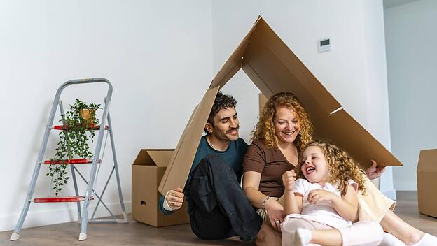 Glückliche Familie mit Tochter