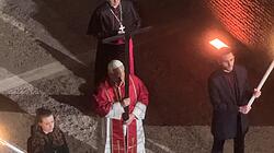 Papst Leo beim Kreuzweg