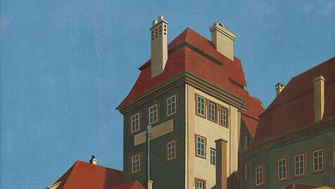 Carl Grossberg, „Brückenkopf der Alten Mainbrücke“ 1928, Museum im Kulturspeicher Würzburg.