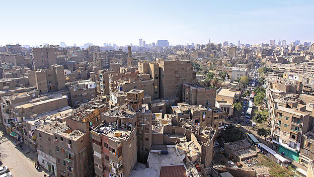 Luftaufnahme eines Einwohnerviertels von Kairo