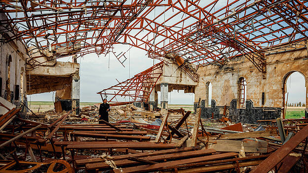Zerstörte Kirche im Irak