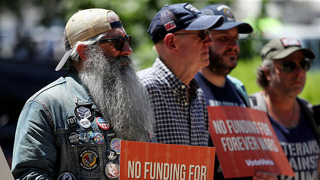 Veteranen demonstrieren in Washington gegen den Irankrieg