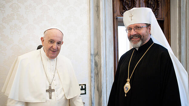 Papst Franziskus empfängt den Kiewer Großerzbischof Swjatoslaw Schewtschuk im Vatikan