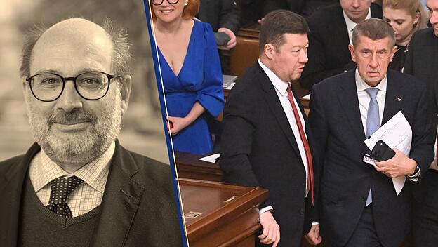 Tomio Okamura (links) und der tschechische Ministerpräsident Andrej Babis