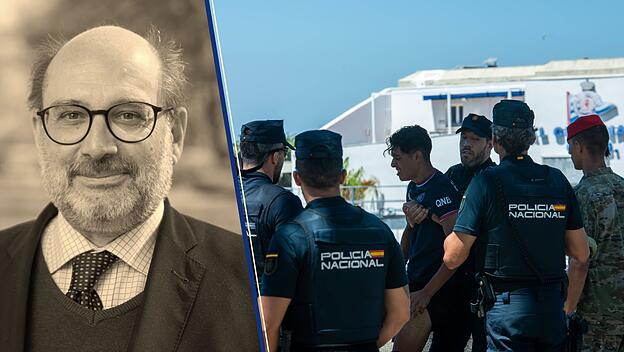 Polizisten in der spanischen Exklave Ceuta