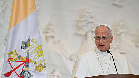 Papst Leo vor den Vertretern von Staat, Gesellschaft und Diplomatie in Beirut