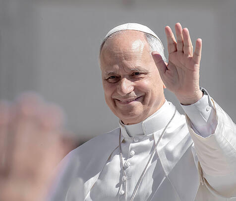 Pope Leo XIV. bei der letzten Generalaudienz