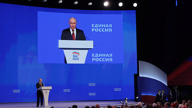 Wladimir Putin spricht Ende August beim Parteitag von „Einiges Russland“
