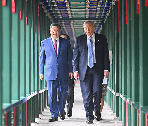 Der chinesische Präsident Xi Jinping und der US-Präsident Donald Trump