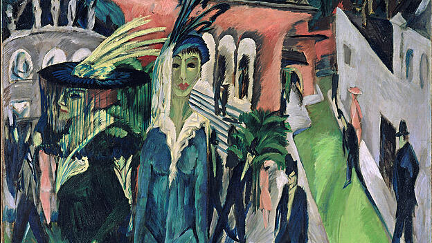 Ernst Ludwig Kirchner. „Potsdamer Platz“, 1914. Öl auf Leinwand, 200 x 150 cm. Berlin, Neue Nationalgalerie.