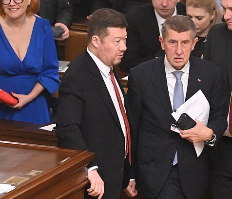 Tomio Okamura (links) und der tschechische Ministerpräsident Andrej Babis