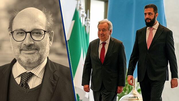 UN-Generalsekretär Antonio Guterres und Syriens Präsident Ahmed al-Sharaa