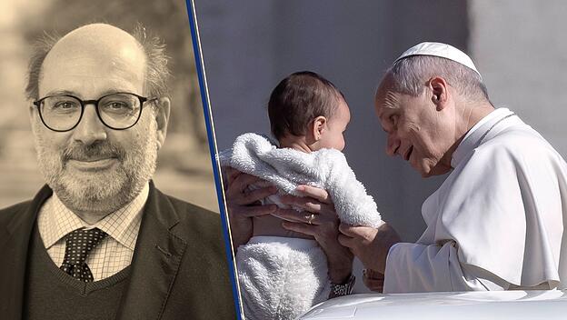Außenpolitikkorrespondent Stephan Baier, Papst Leo mit Kind